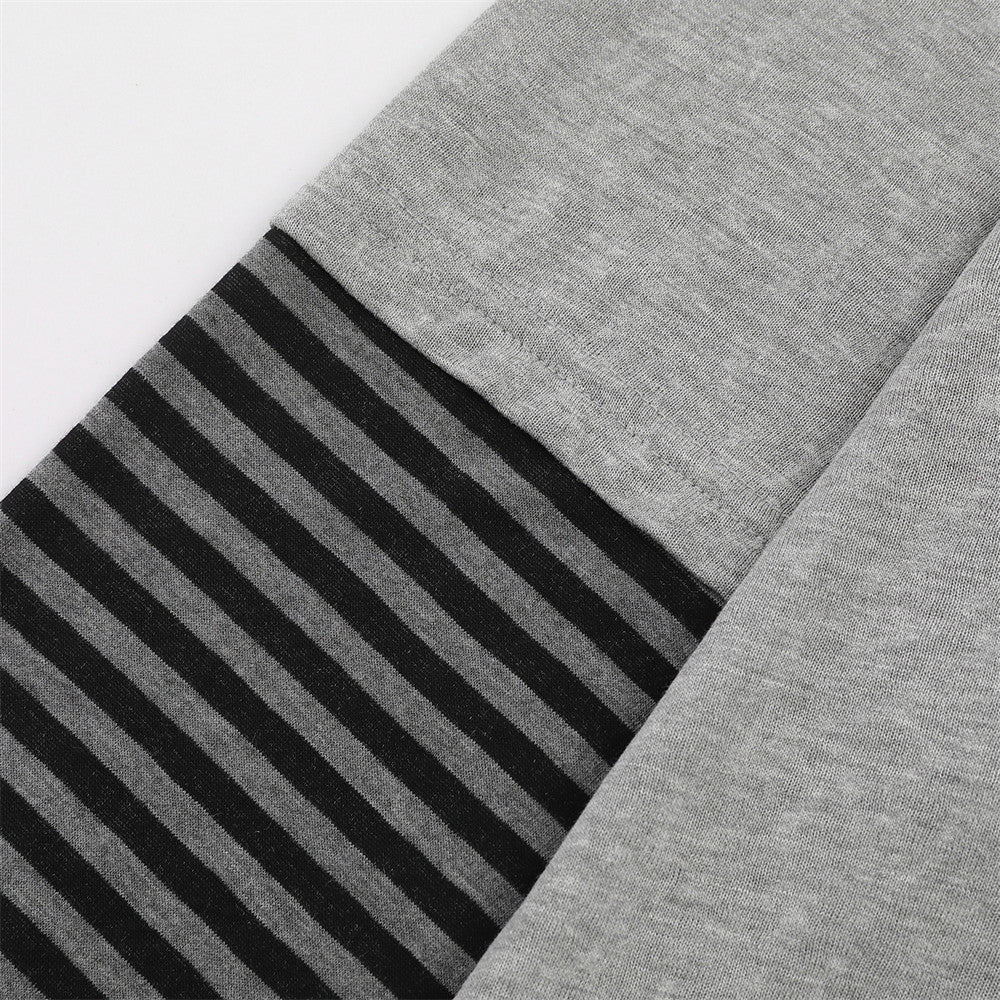 Baroque graphic T-shirt showing its long sleeves and relaxed shape