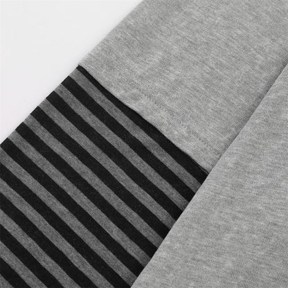 Baroque graphic T-shirt showing its long sleeves and relaxed shape