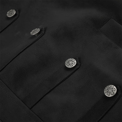 Back view of the black oversized jacket