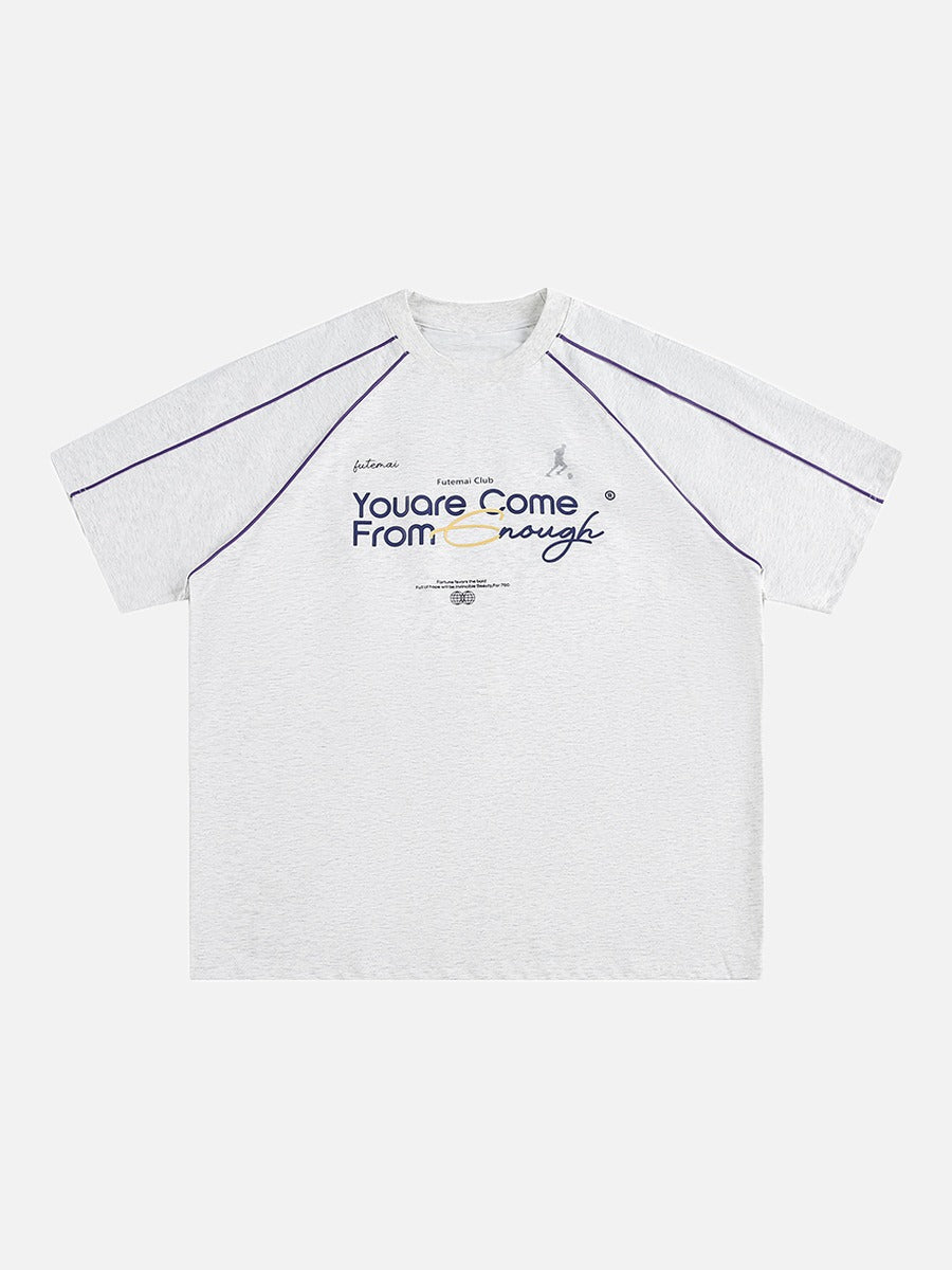 Oversized Graphic T-Shirt With Raglan Sleeves