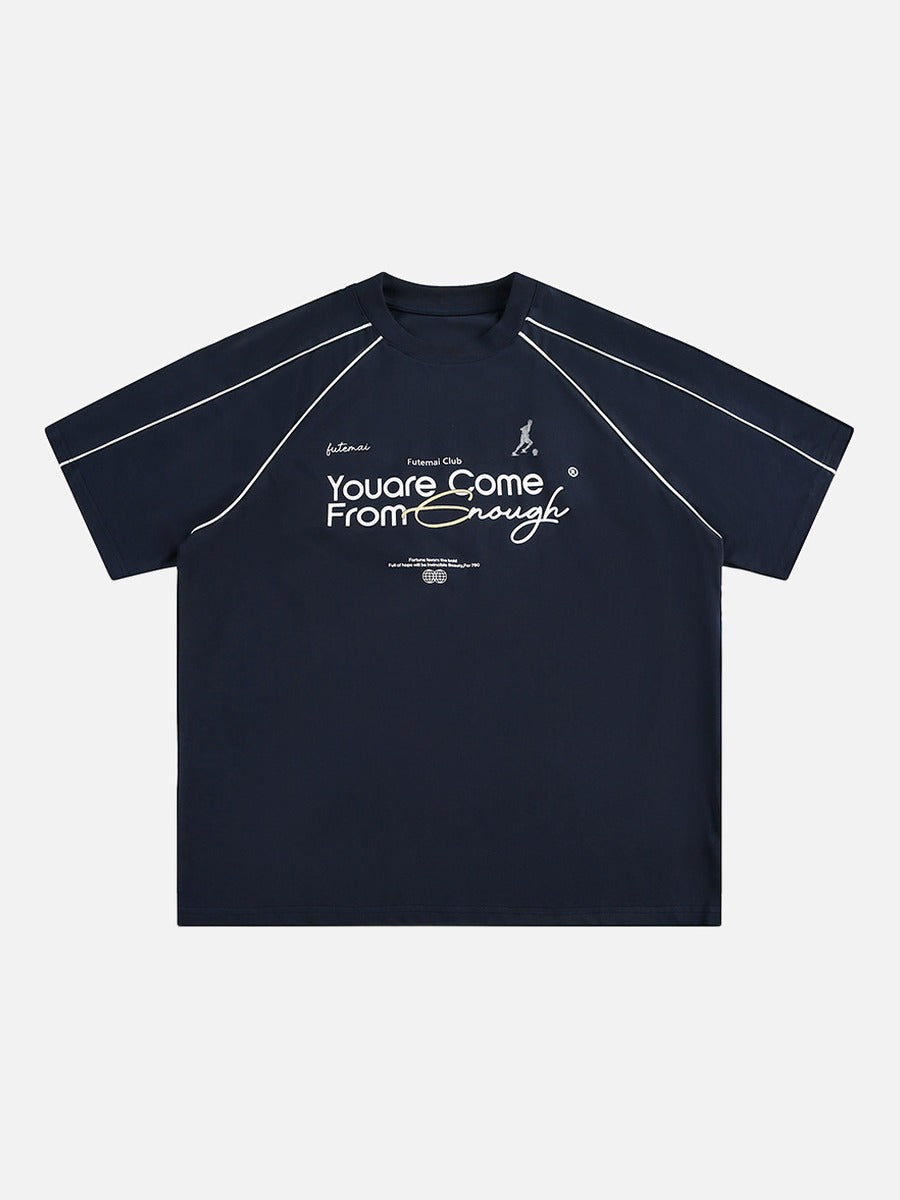 Oversized Graphic T-Shirt With Raglan Sleeves