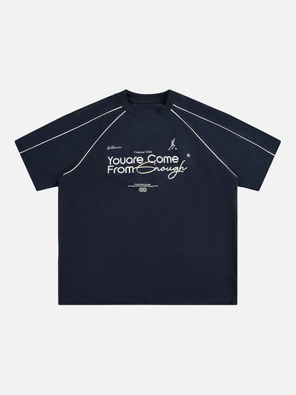 Oversized Graphic T-Shirt With Raglan Sleeves