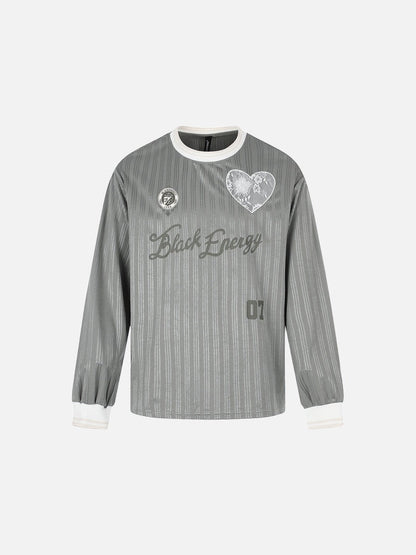 Oversized Jersey T-Shirt With Embroidered Crest