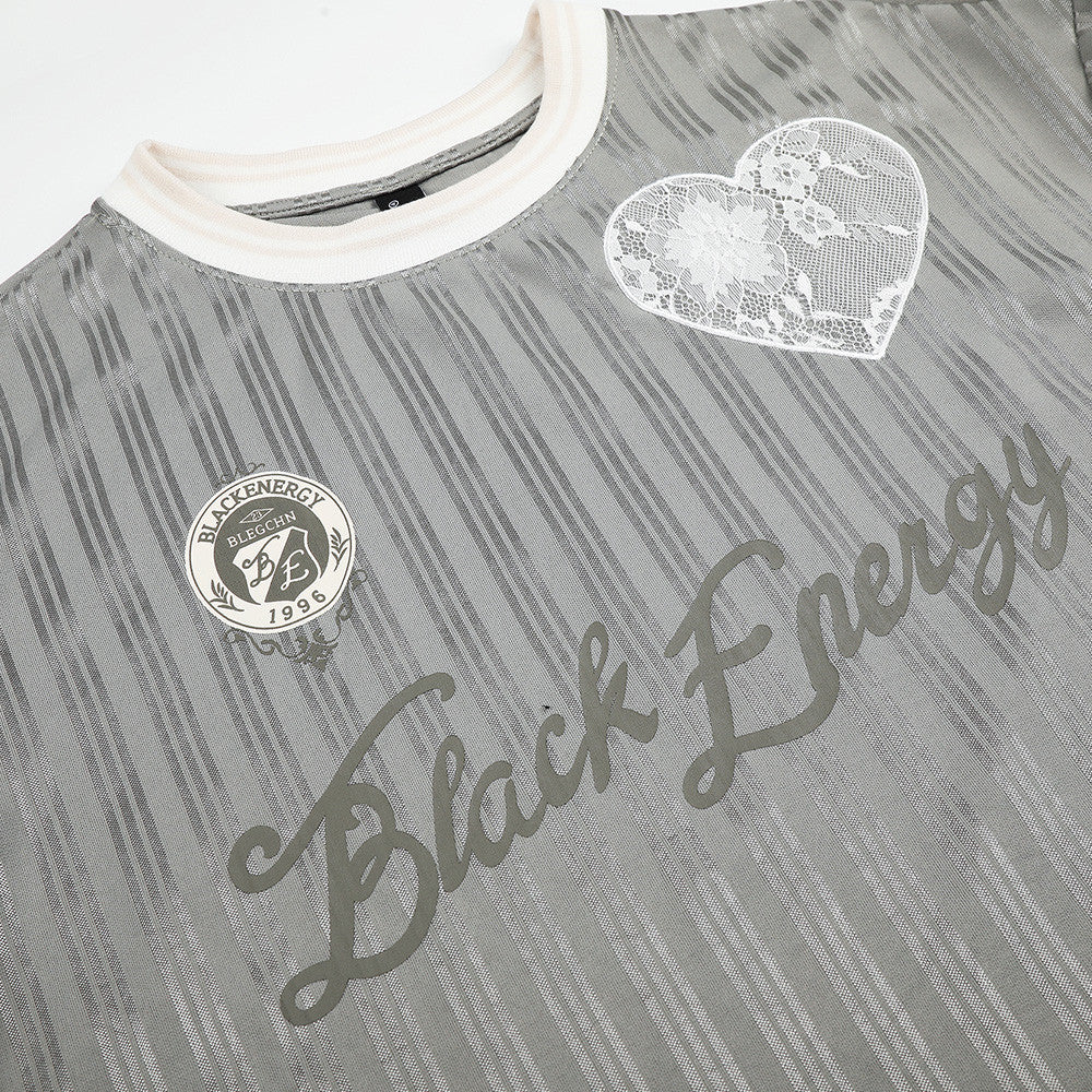 Relaxed hem and drape of oversized jersey T-shirt