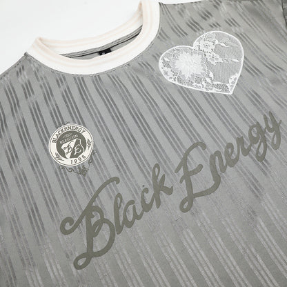 Relaxed hem and drape of oversized jersey T-shirt