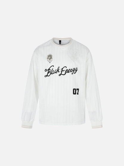 Back view of oversized jersey T-shirt in plain jersey fabric
