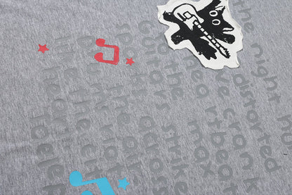 Soft casual T-shirt with an oversized fit and cat graphic