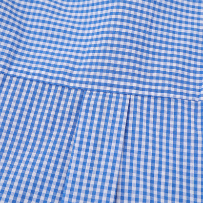 Black graphic gingham shirt showing its long sleeves and cuffs