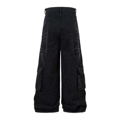 Revelse™ Distressed Washed Multi-Pocket Denim Jeans