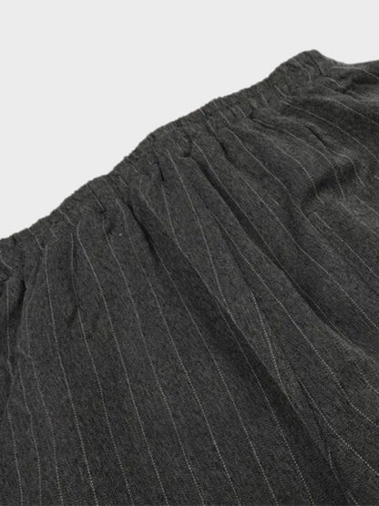 Revelse™ Striped Polyester Tracksuit Set Dark Grey