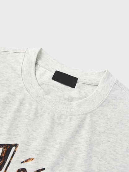 Revelse™ Oversized Cotton Camo Graphic T-Shirt