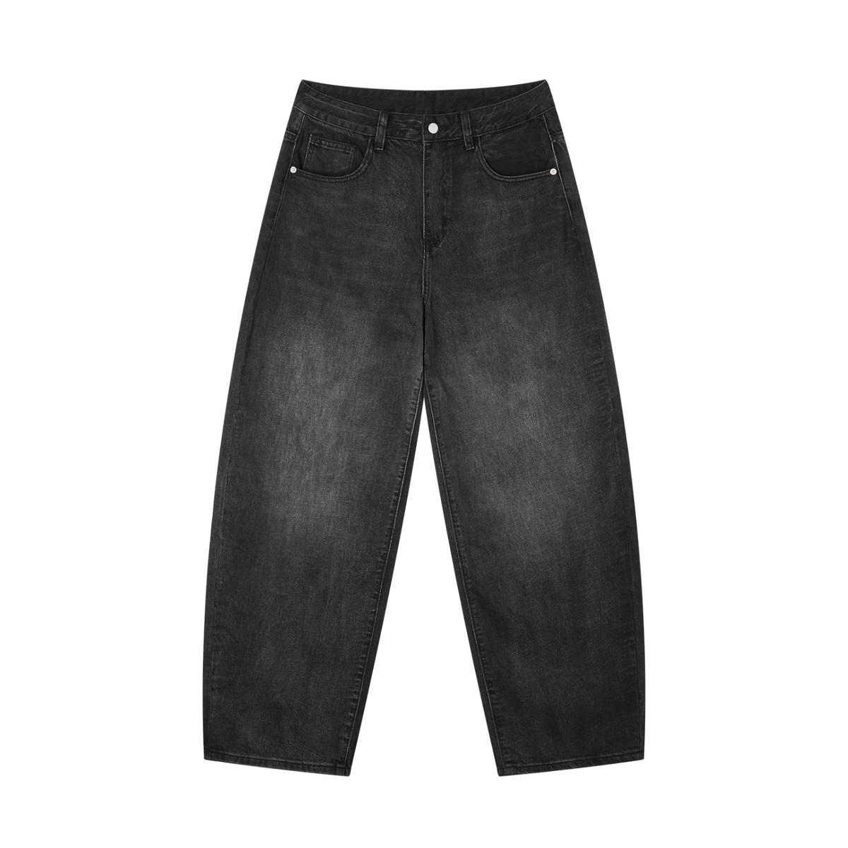 Sun-Faded Barrel Leg Jeans