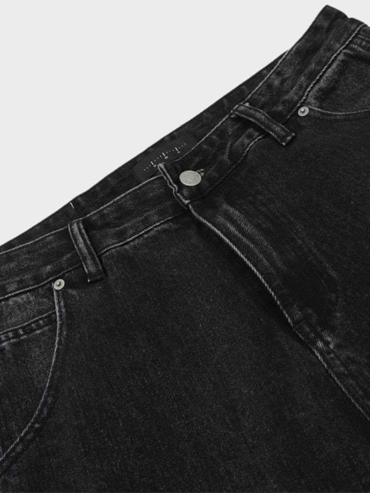 Revelse™ Wide-Leg Loose Fit Baggy Denim Jeans Black