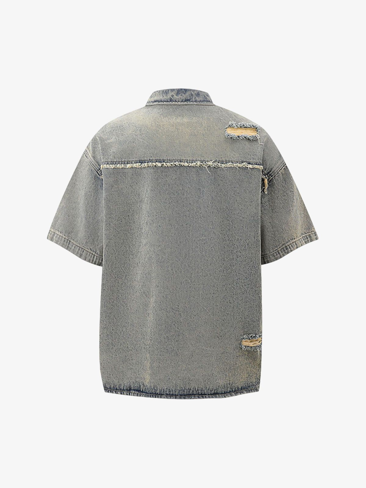 Revelse™ Men's Ripped Distressed Denim Jacket and Pants Set