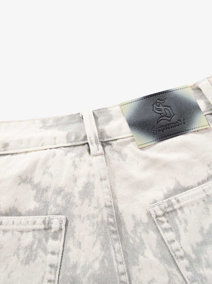 Revelse™ Paint Effect Distressed Denim Jeans