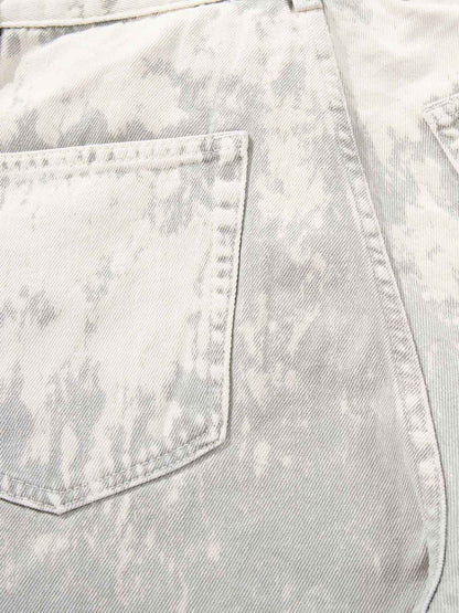 Revelse™ Paint Effect Distressed Denim Jeans