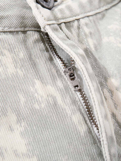 Revelse™ Paint Effect Distressed Denim Jeans