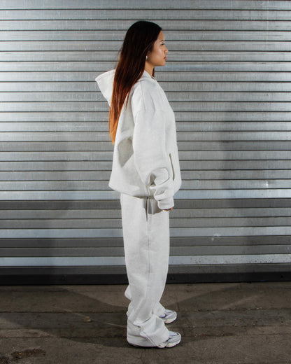 Revelse™ Oversized Cotton Blend Tracksuit Set Light Grey