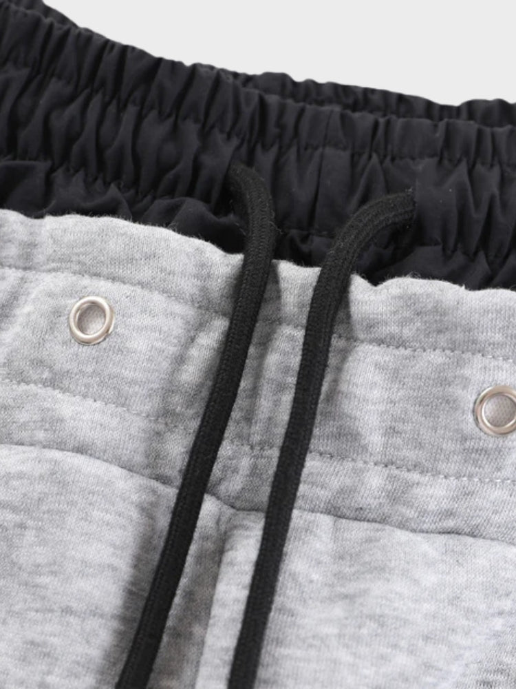 Revelse™ Wide-Leg Cotton Joggers with Side Stripe Panels
