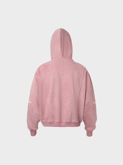 Revelse™ Embroidered Loose-Fit Zip-Up Hoodie