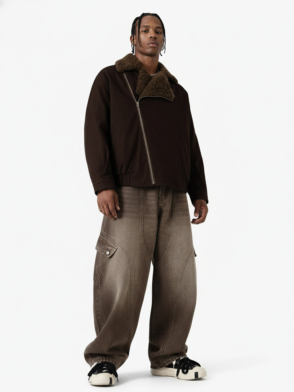 Revelse™ Vintage Washed Workwear Barrel Jeans