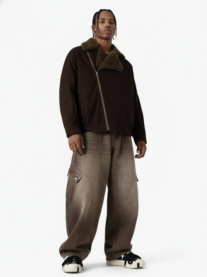Revelse™ Vintage Washed Men's Workwear Barrel Jeans