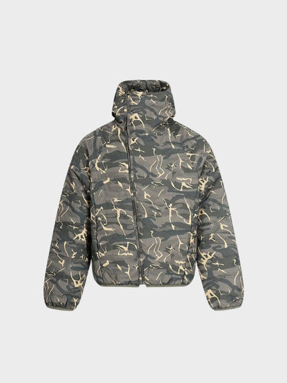 Revelse™ Camouflage Insulated Quilted Jacket With Side Zipper