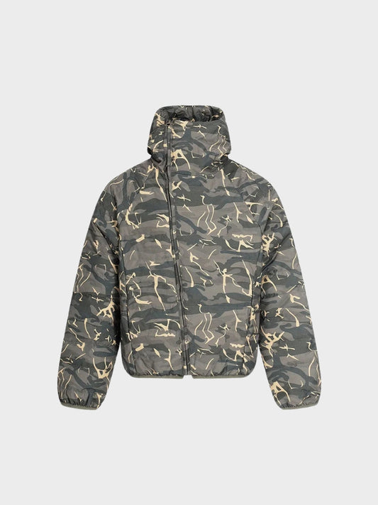 Revelse™ Camouflage Insulated Quilted Jacket With Side Zipper