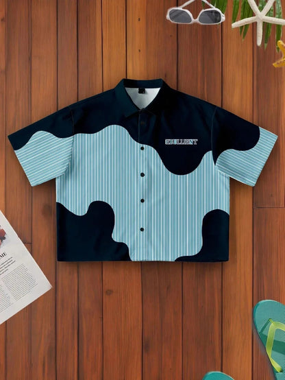 Men's Breathable 3D Printed Short-Sleeve Shirt Summer