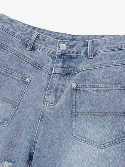Revelse™ Men's Ripped Distressed Denim Jacket and Pants Set