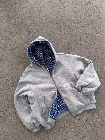 Revelse™ Reversible Hooded Patchwork Polyester Jacket