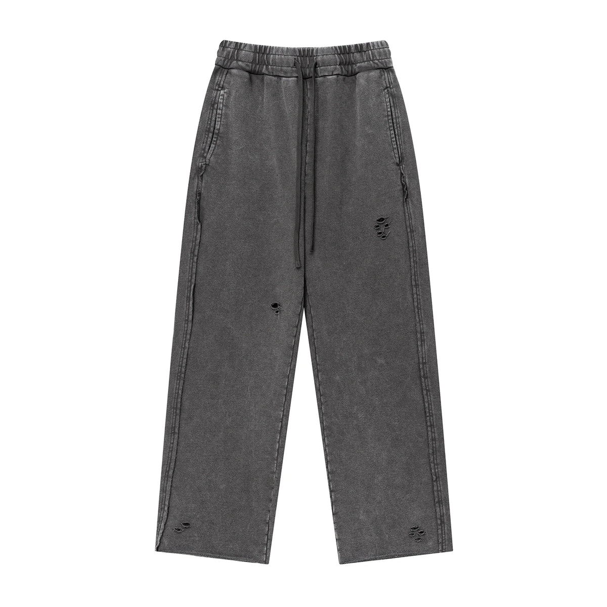 Men's Distressed Washed Straight Leg Joggers