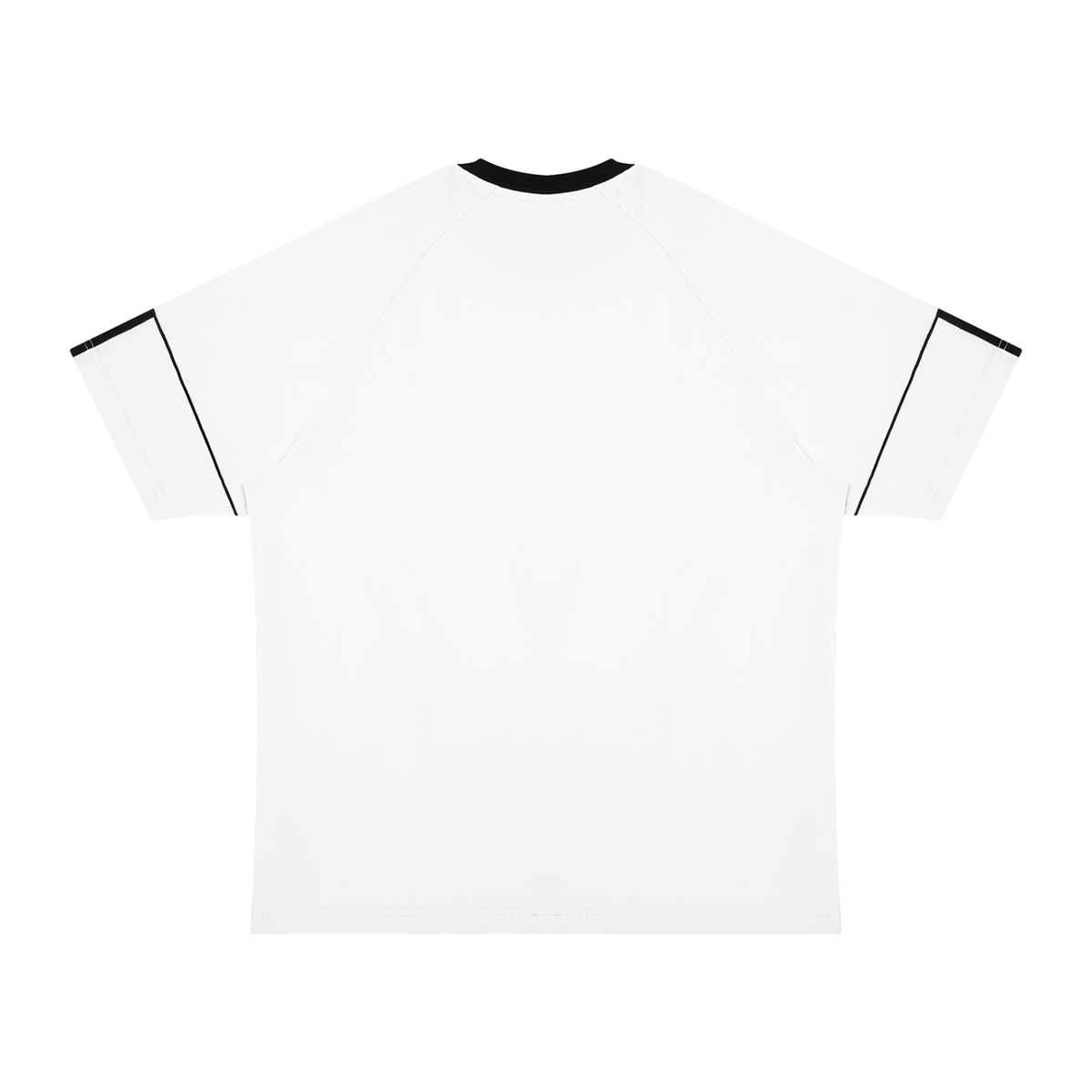 Short-sleeve colour block T-shirt with a classic crew neckline