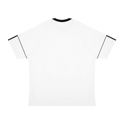 Short-sleeve colour block T-shirt with a classic crew neckline