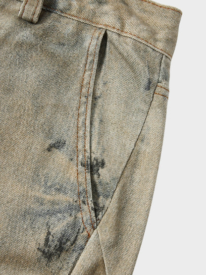 Revelse™ Cotton Washed Denim Capri Jorts Light Coffee