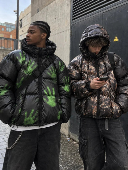 Heat-Reactive Colour-Changing Hooded Padded Coat