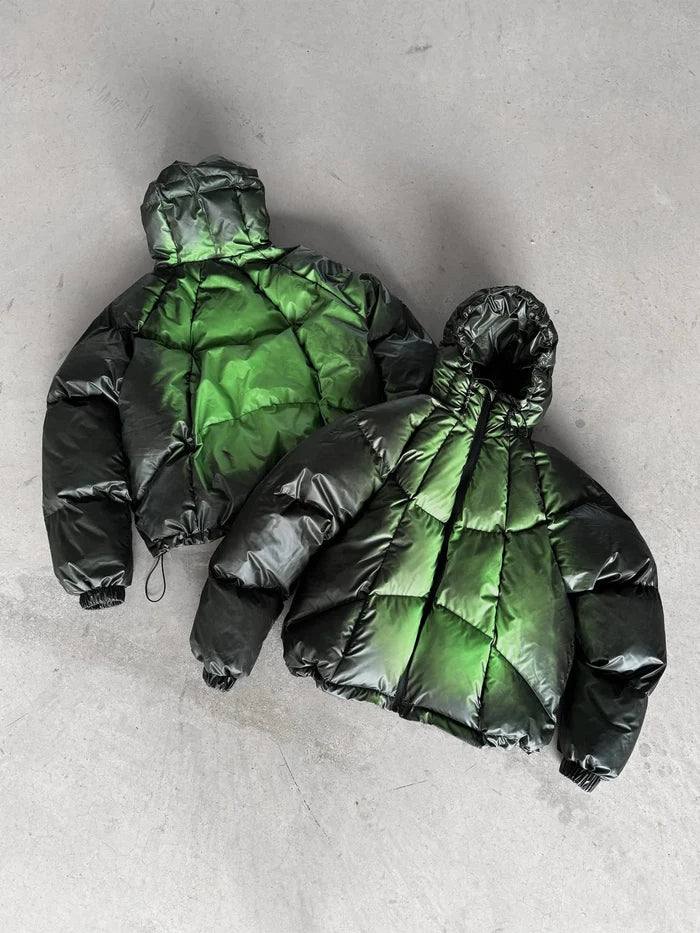 Heat-Reactive Colour-Changing Hooded Padded Coat