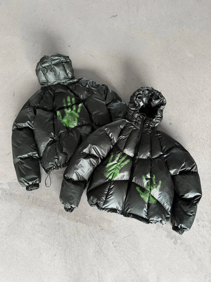 Heat-Reactive Colour-Changing Hooded Padded Coat