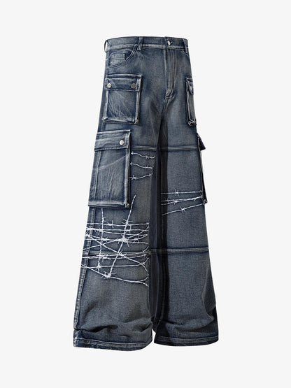 Revelse™ Embroidered Hip-Hop Street Style Jeans