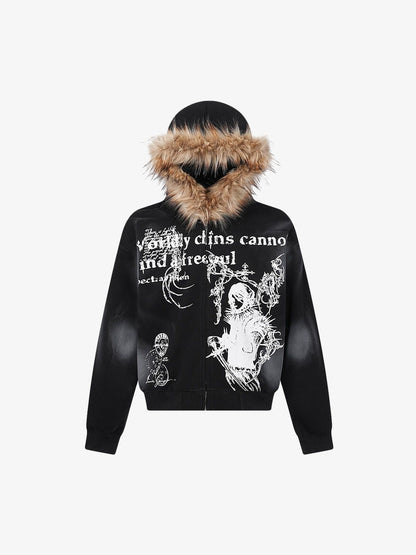 Revelse™ Graphic Print Hooded Jacket for Men