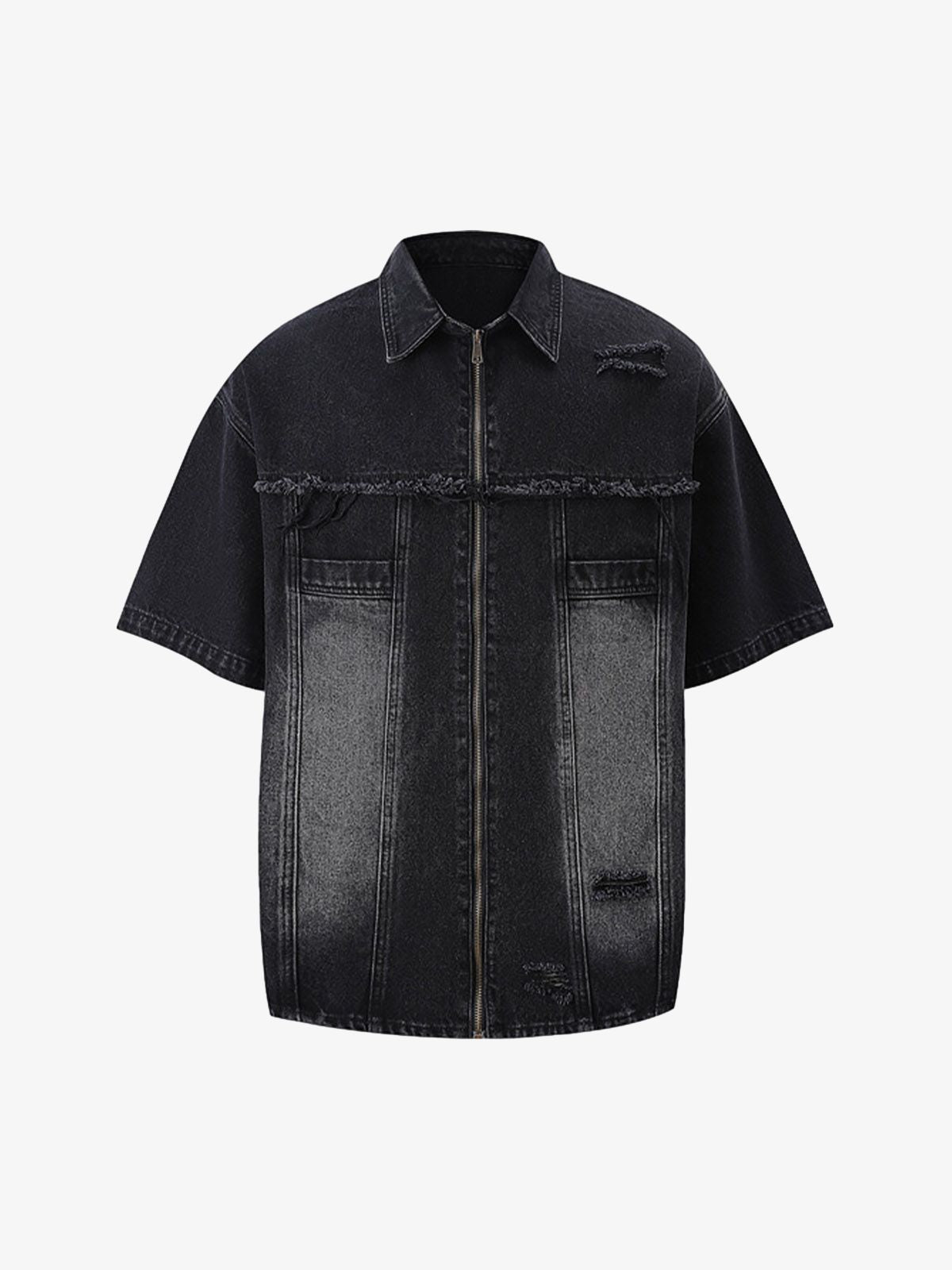 Revelse™ Men's Ripped Distressed Denim Jacket and Pants Set