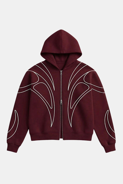 Y2K cyber sweatshirt shown in a relaxed fit