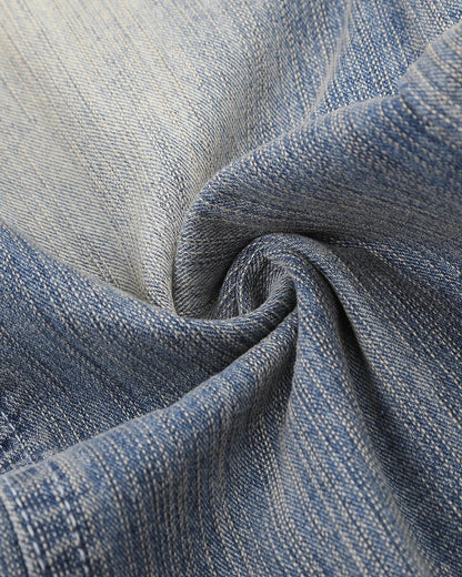 Embroidered bootcut jeans styled as an everyday denim outfit
