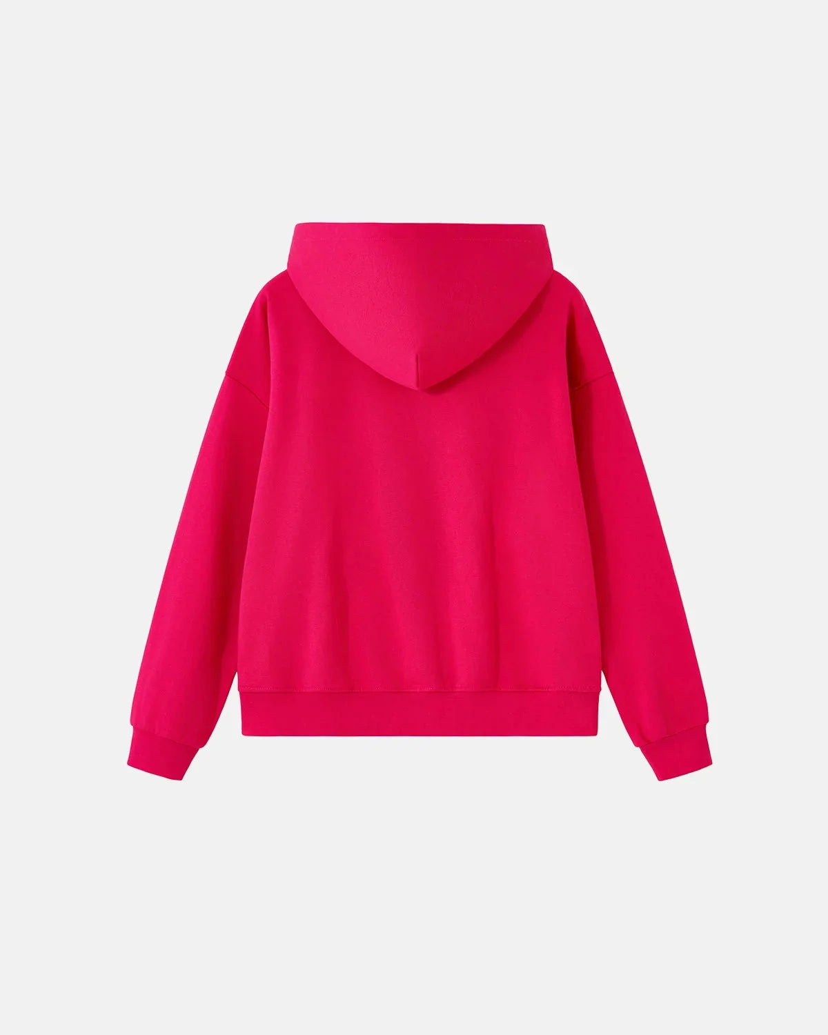 Contrast hoodie showing the ribbed cuffs