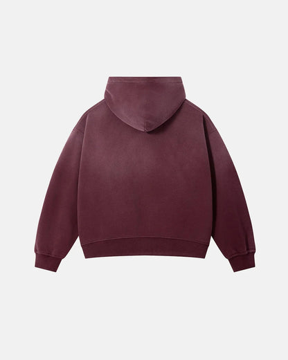 Gothic rhinestone hoodie styled for streetwear
