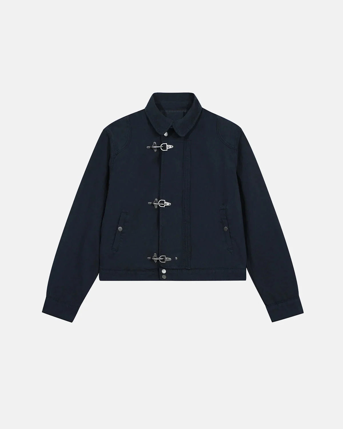 Boxy workwear jacket displayed from the back