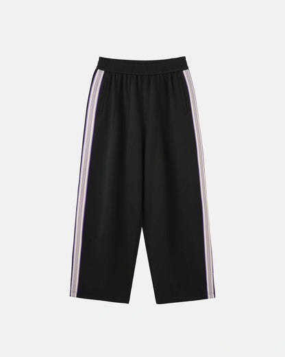 Wide-leg track trousers with a contrasting side stripe