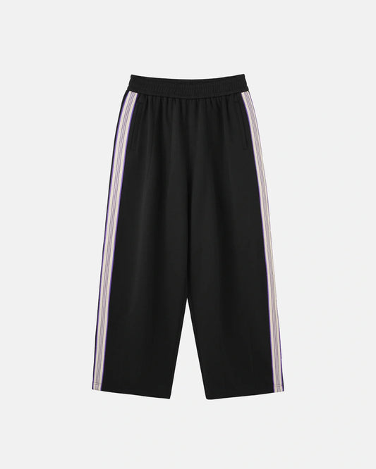 Wide-leg track trousers with a contrasting side stripe