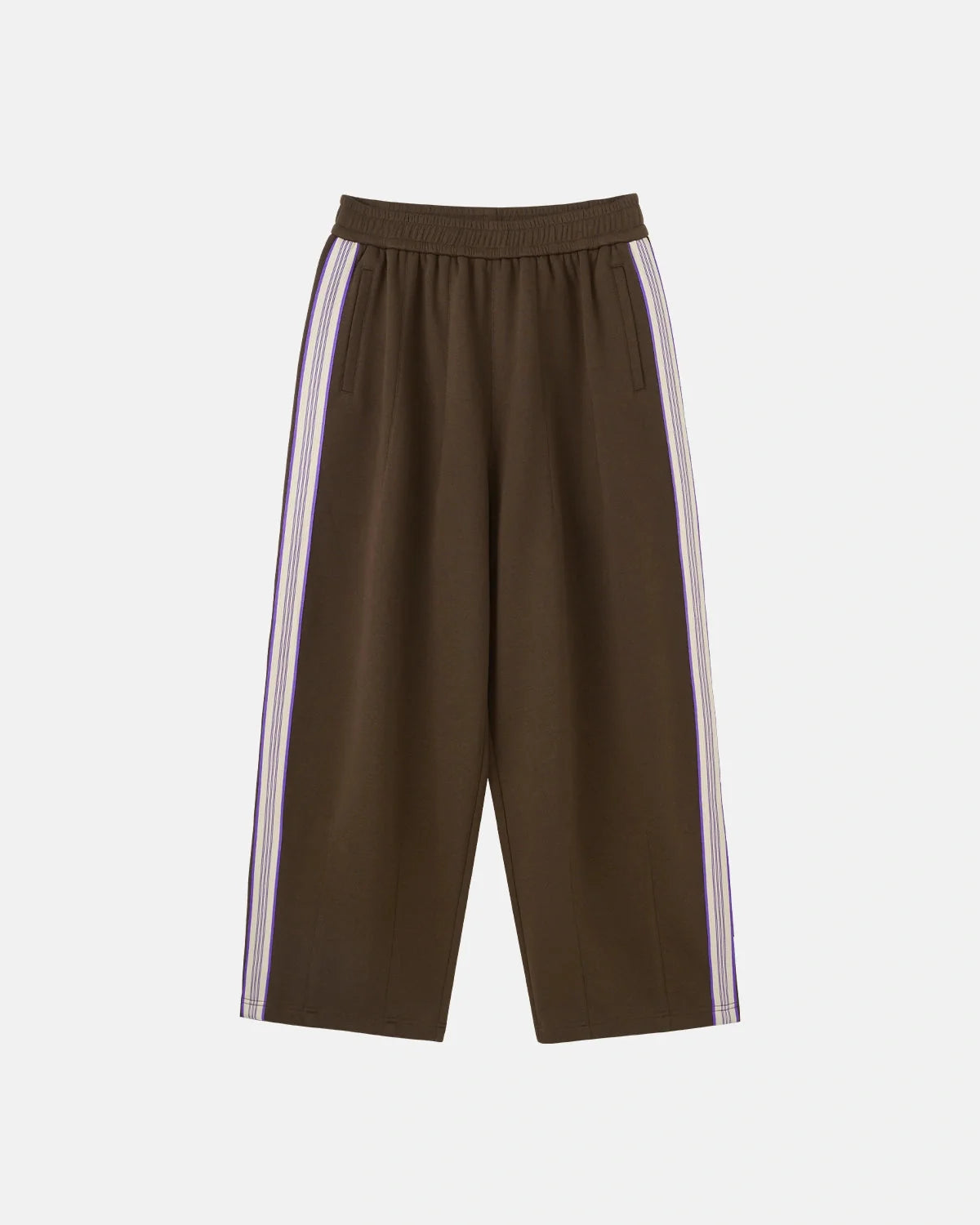 Wide-Leg Track Trousers With Side Stripe