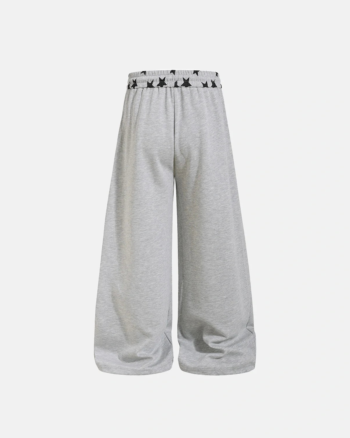 Back view of the star graphic barrel-leg joggers